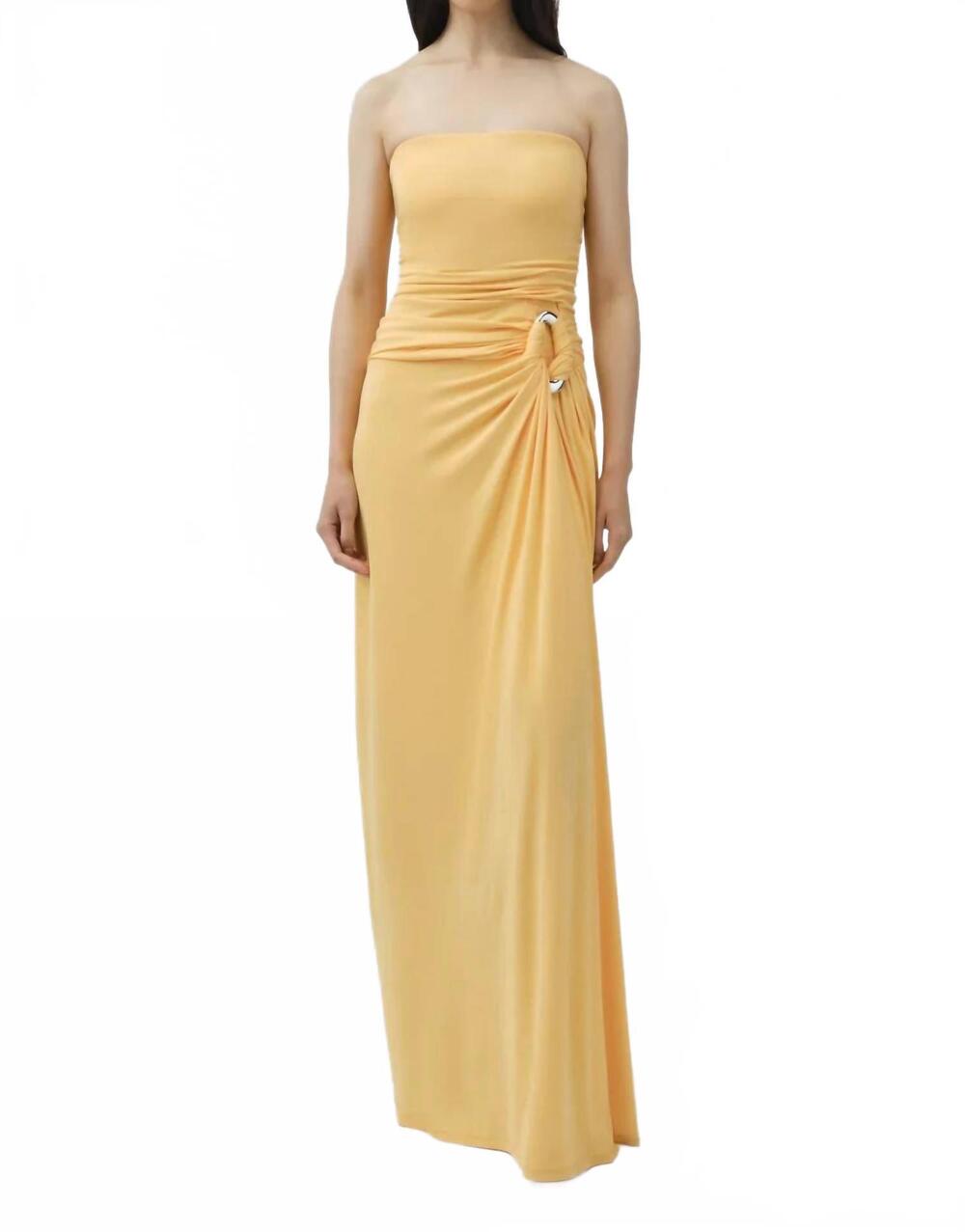 NEW SIMKHAI emma bustier gown in yellow